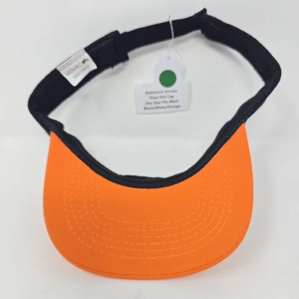 Baltimore Orioles MLB Sun Visor Hat Orange White Black Adjustable One Size - Picture 9 of 10